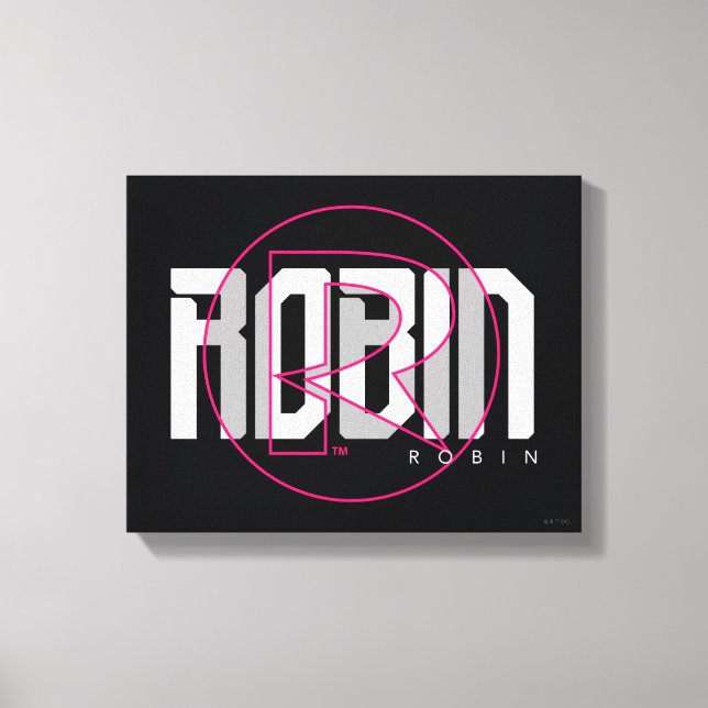 Robin Hi-Tech Name Graphic Canvas Print (Front)