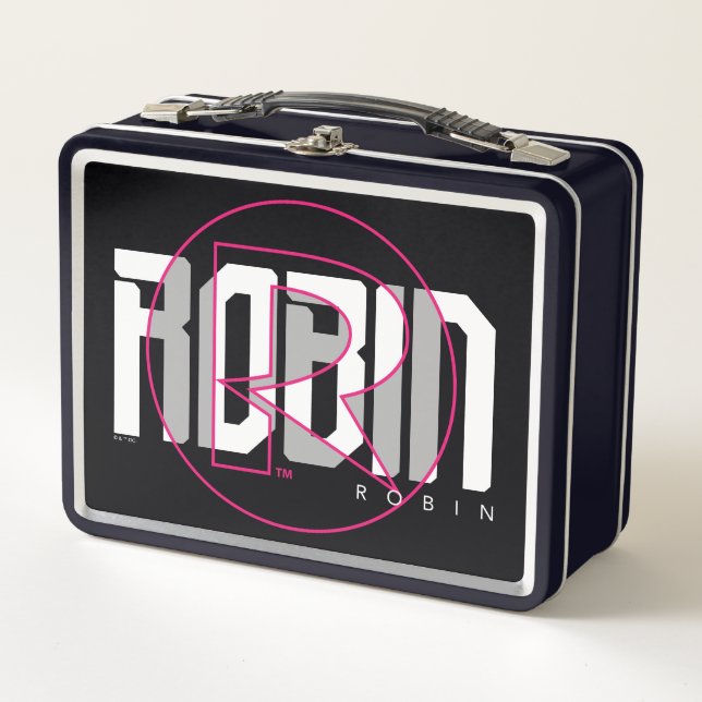 Robin Hi-Tech Name Graphic Metal Lunch Box (Front)