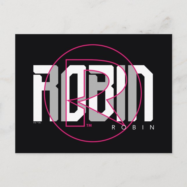 Robin Hi-Tech Name Graphic Postcard (Front)