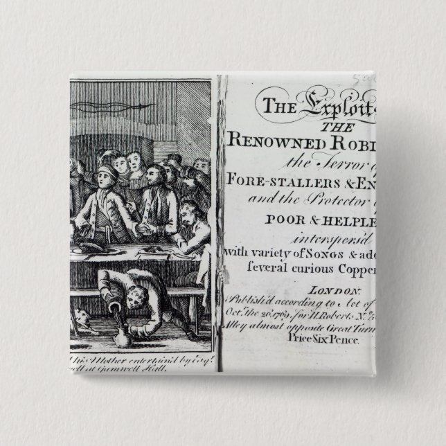 Robin Hood and his mother 2 Inch Square Button (Front)