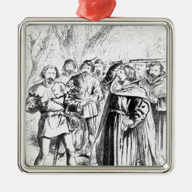 Robin Hood and King Richard I Metal Ornament (Front)