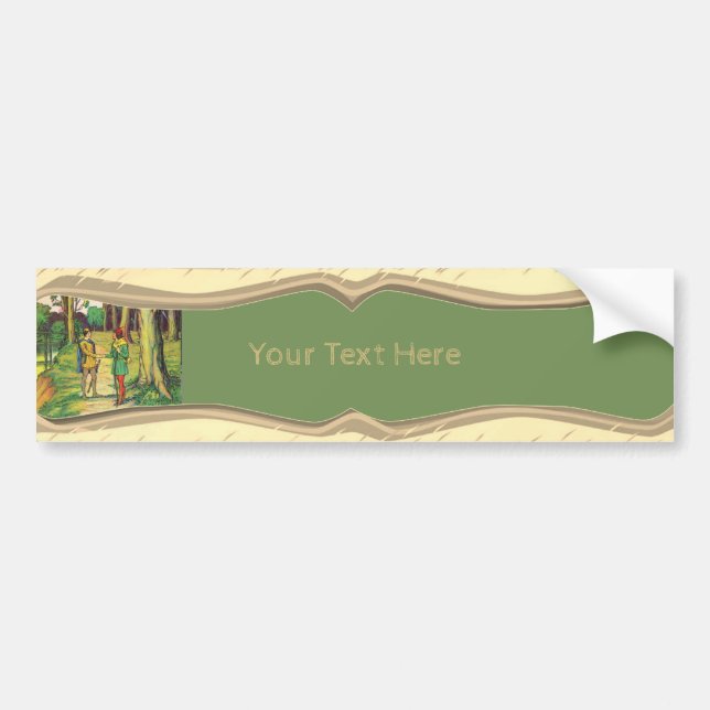 Robin Hood And Little John Bumper Sticker (Front)