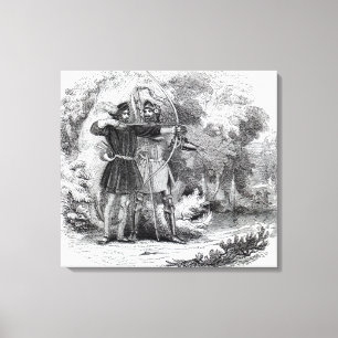 Robin Hood and Little John Canvas Print