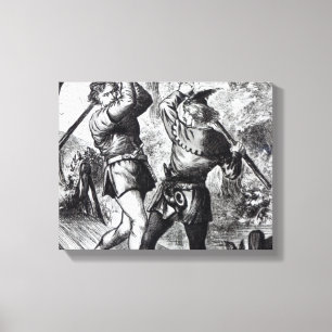 Robin Hood and Little John Canvas Print