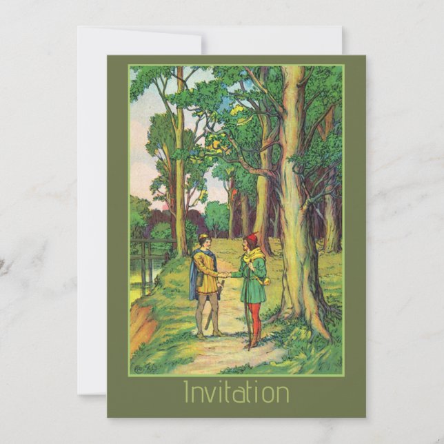 Robin Hood And Little John  Invitation (Front)