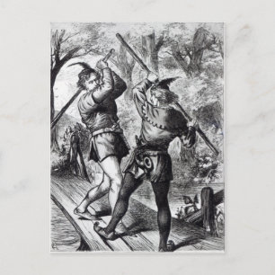 Robin Hood and Little John Postcard