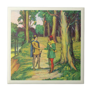 Robin Hood And Little John Tile