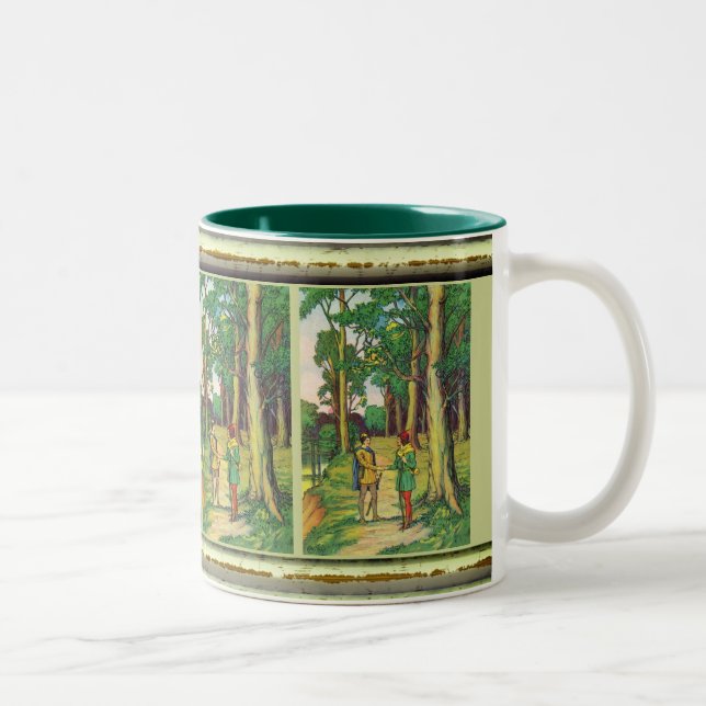 Robin Hood And Little John Two-Tone Coffee Mug (Right)