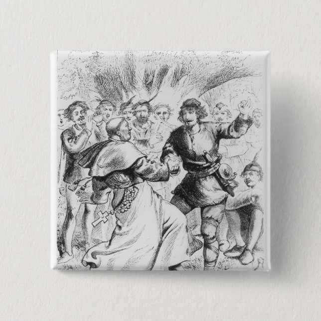 Robin Hood and the Bishop 2 Inch Square Button (Front)