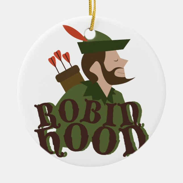 Robin Hood Ceramic Ornament (Front)