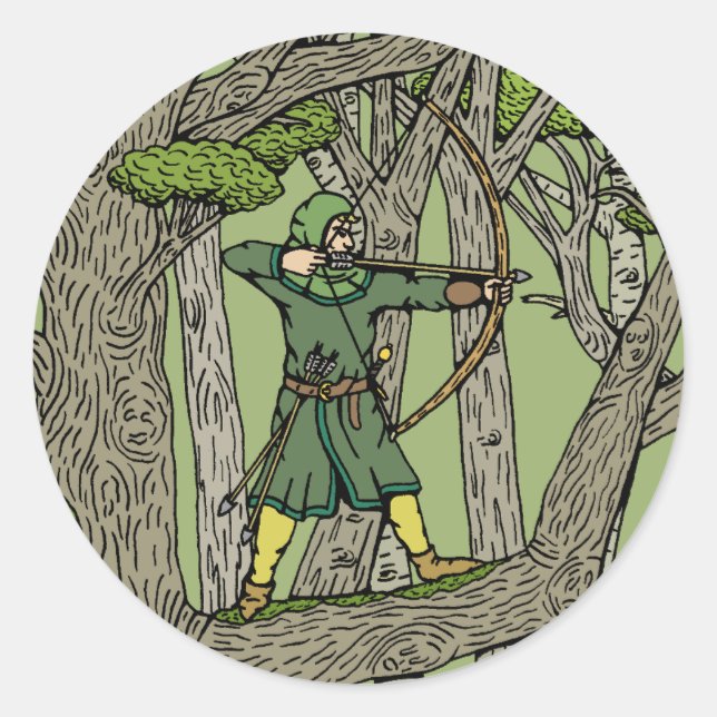 Robin Hood Classic Round Sticker (Front)