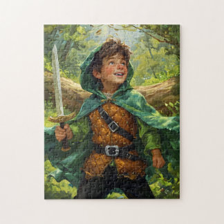Robin Hood depicted as a child Jigsaw Puzzle