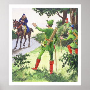 Robin Hood, from 'Peeps into the Past', published Poster