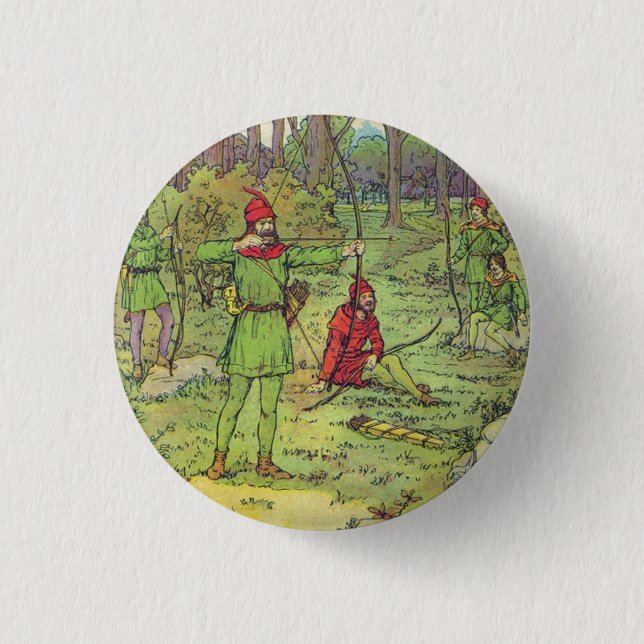 Robin Hood In The Forest 1 Inch Round Button (Front)
