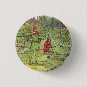 Robin Hood In The Forest 1 Inch Round Button