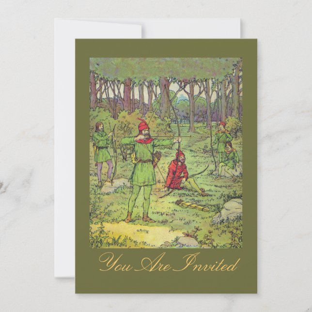 Robin Hood In The Forest Invitation (Front)
