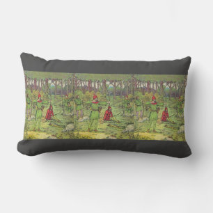 Robin Hood In The Forest Lumbar Pillow