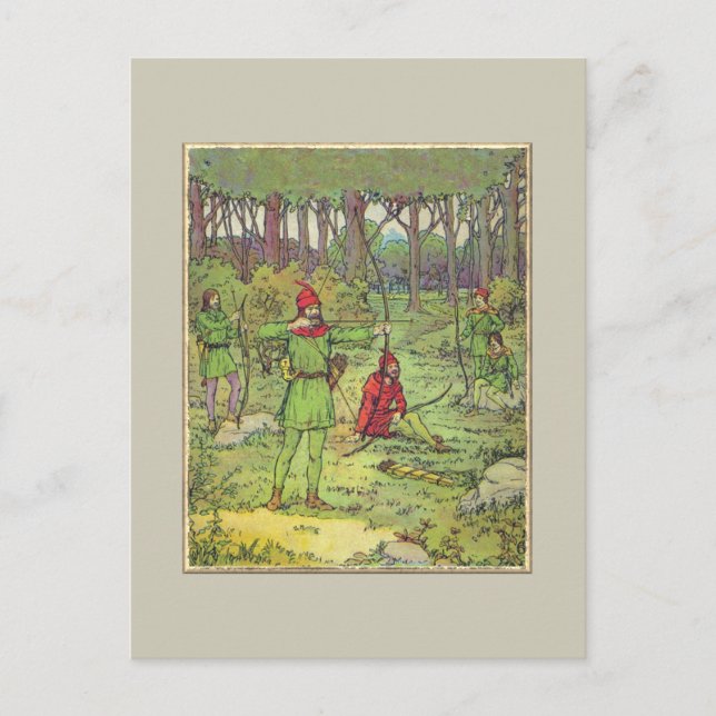 Robin Hood In The Forest Postcard (Front)