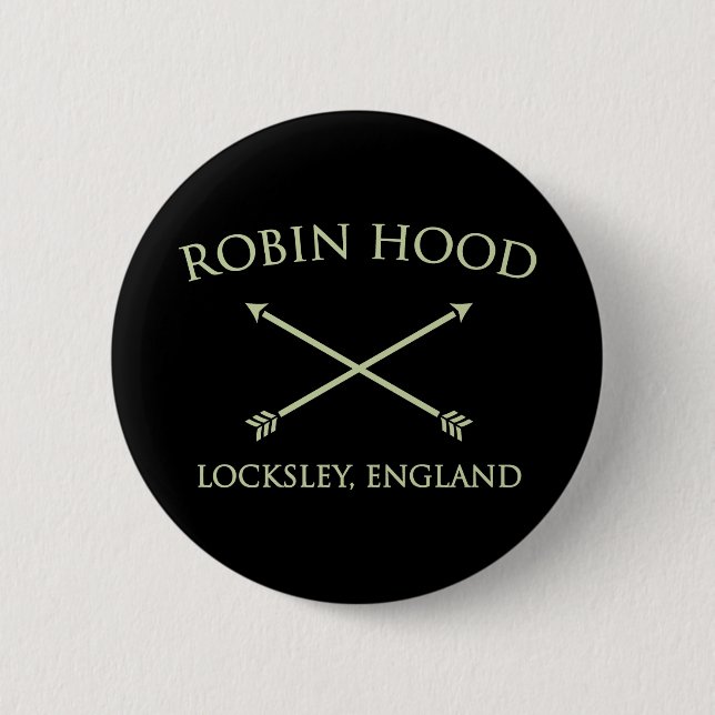 robin hood of locksley 2 inch round button (Front)