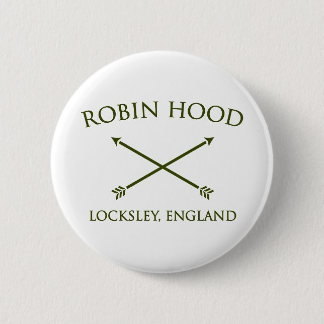 robin hood of locksley 2 inch round button (Front)