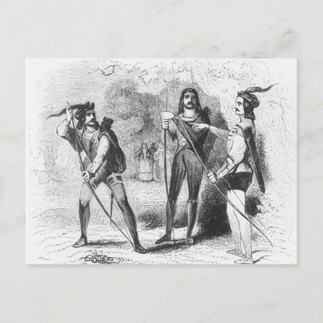 Robin Hood, Scarlet and John Postcard (Front)