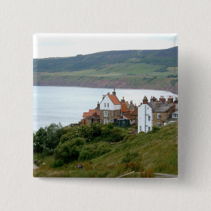 Robin Hood's Bay 2 Inch Square Button