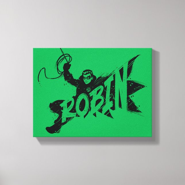 Robin Ink Brush Name Canvas Print (Front)