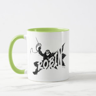 Robin Ink Brush Name Mug