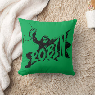 Robin Ink Brush Name Throw Pillow