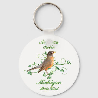 Robin Michigan State Bird Keychain