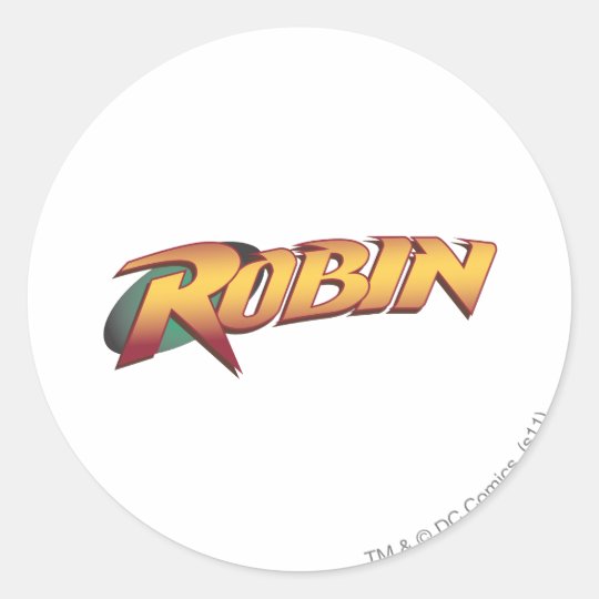 Robin Name Logo Classic Round Sticker