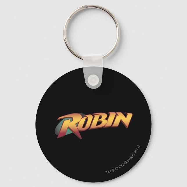Robin Name Logo Keychain (Front)