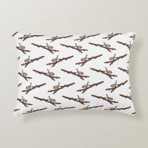 Robin on Sakura Accent Pillow