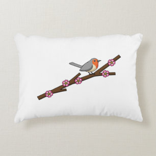Robin on Sakura Accent Pillow