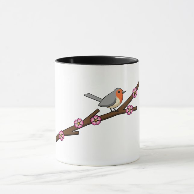 Robin on Sakura Mug (Center)