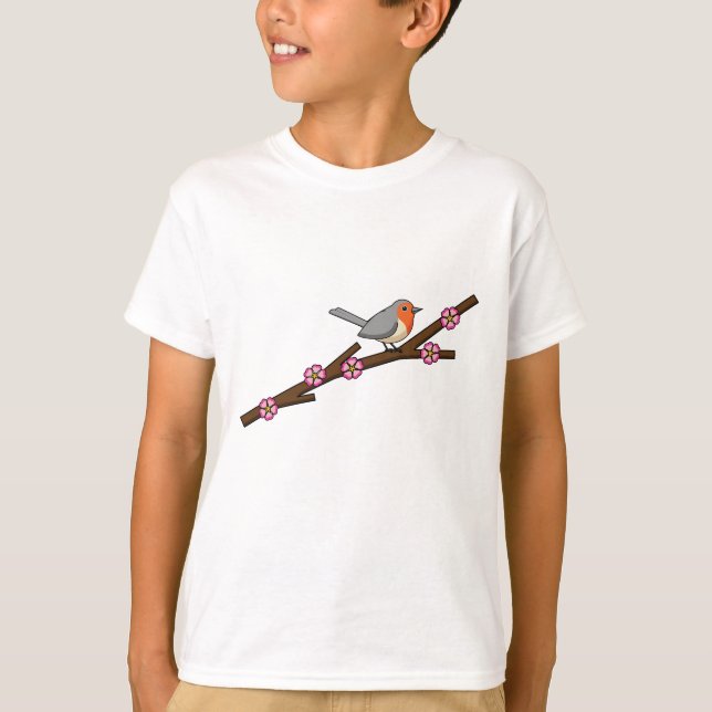 Robin on Sakura T-Shirt (Front)