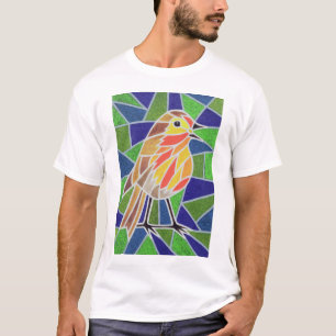 Robin on Stained Glass T-Shirt