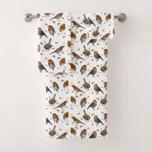 Robin Party Bathroom Towel Set (choose colour)