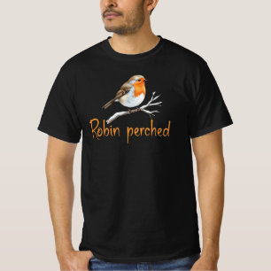 Robin perched, Wildlife T-Shirt