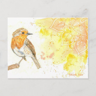 robin postcard