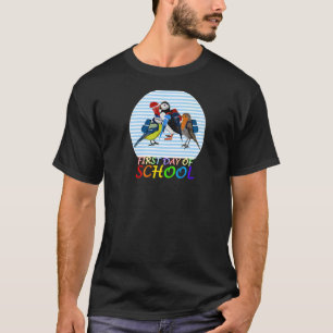Robin Puffin Bird First Day of School First Grade T-Shirt