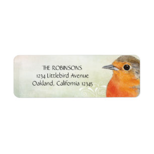 Robin Red Breast Return Address Labels