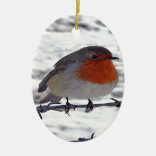 Robin Redbreast Ceramic Ornament