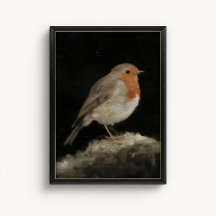 Robin Redbreast Heritage Bird Poster