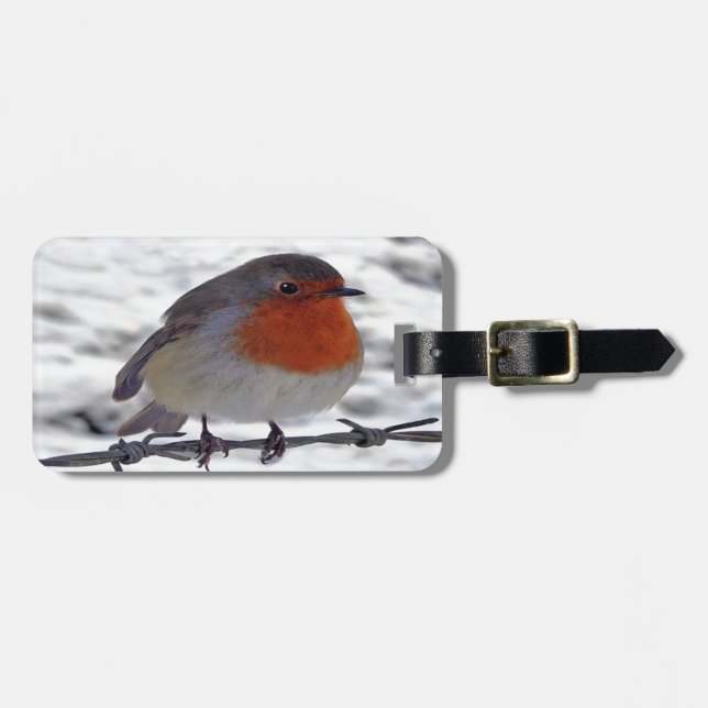 Robin Redbreast Luggage Tag (Front Horizontal)