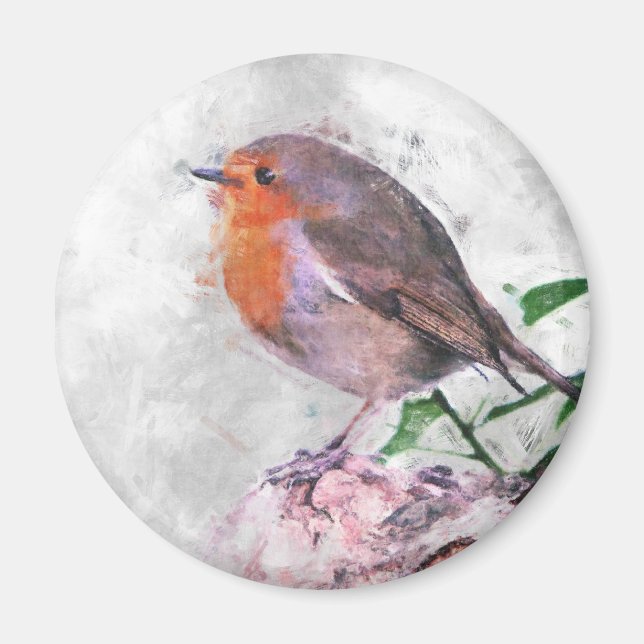 Robin Redbreast Magnet (Front)