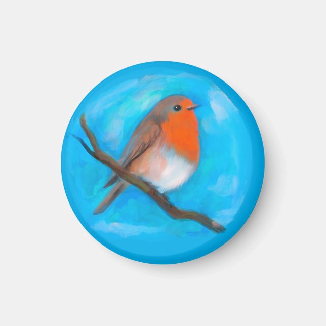 Robin redbreast magnet (Front)