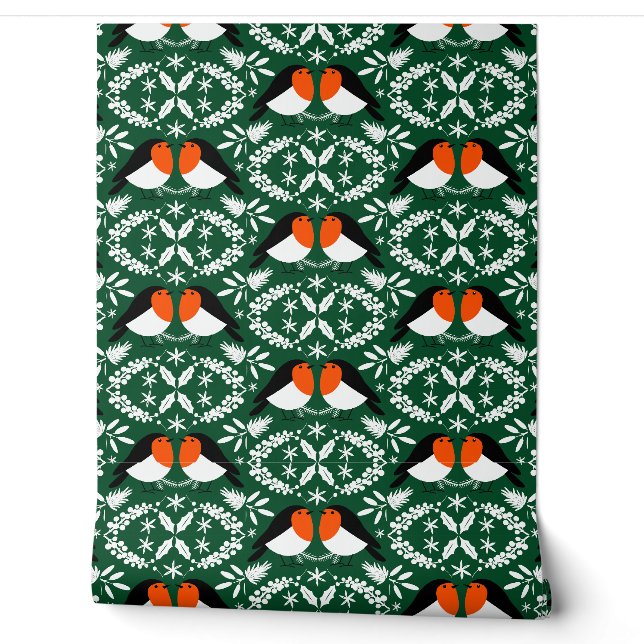 Robin Redbreast Wallpaper (Unrolling)