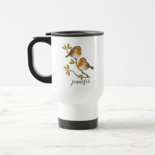 Robin Redsein Birds - Mug de voyage personnalisé