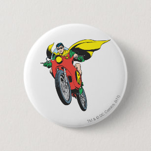 Robin Rides 2 2 Inch Round Button